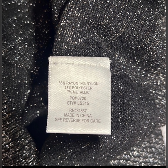 Olivia Sky Black and Silver sweater size 2X - Picture 7 of 8